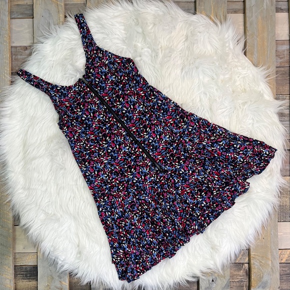Like New ✵☽Free People☾✵ Floral Blue & Pink <Everyone We Know> Mini Dress | 8 - Picture 4 of 12
